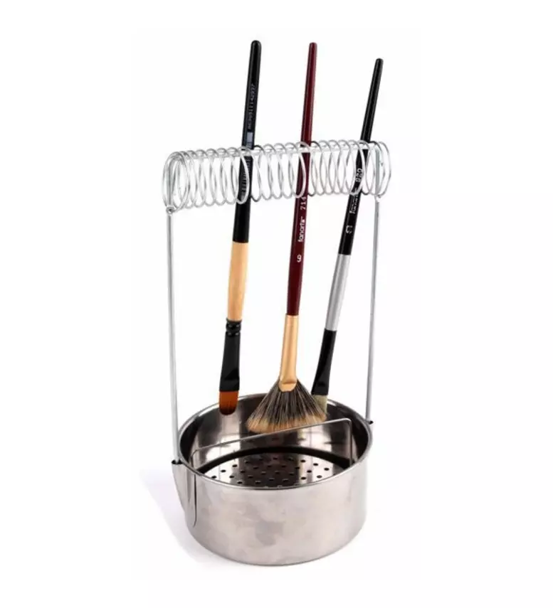 Art&Art Aluminum Brush Cleaning Container - 1