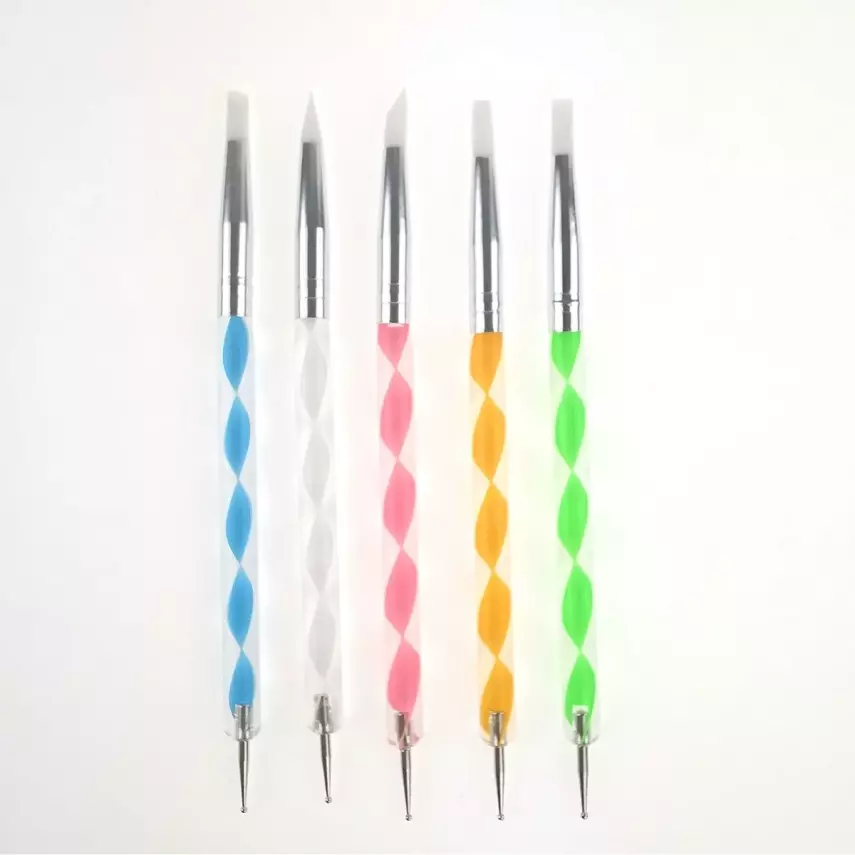 Art&Art Embossing Pen + Silicone Tip Brush Set Double Sided 5-Piece - 1