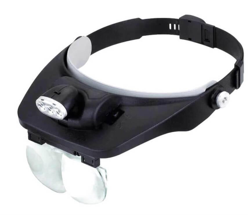 Art&Art Head-Mounted Magnifier with 3 LED Lights 81001-E - 1