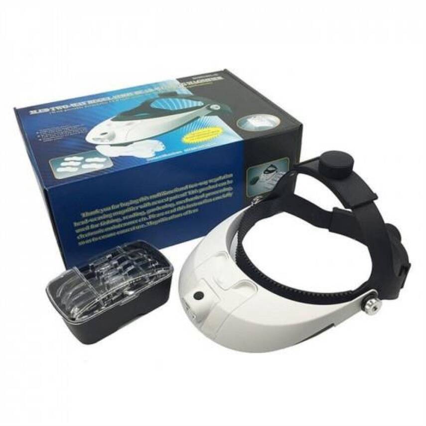 Art&Art Head-Mounted Magnifier with 3 LED Lights 81001-G - 1