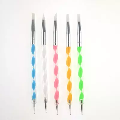 Art&Art Kabartma Kalemi + Silikon Uçlu Fırça Set Çift Yönlü 5'Li