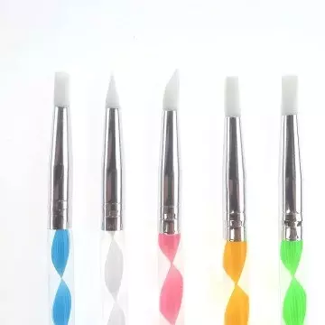 Art&Art Kabartma Kalemi + Silikon Uçlu Fırça Set Çift Yönlü 5'Li - 2