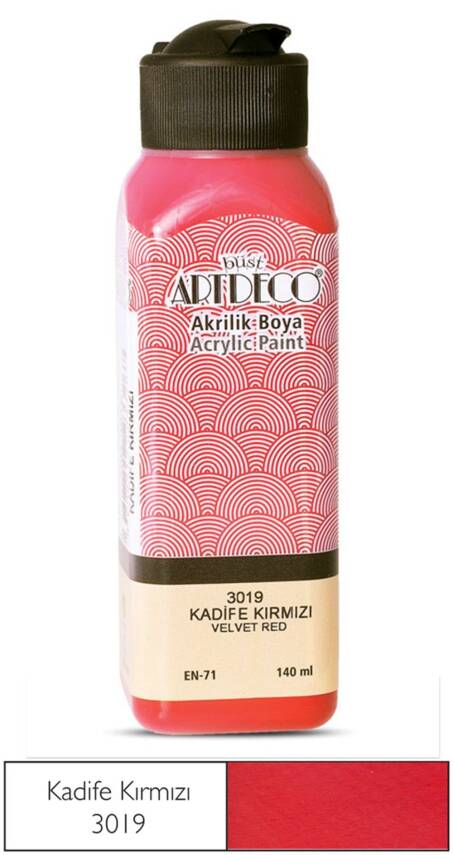 Artdeco Acrylic Paint 140 ml 3019 Velvet Red - 1