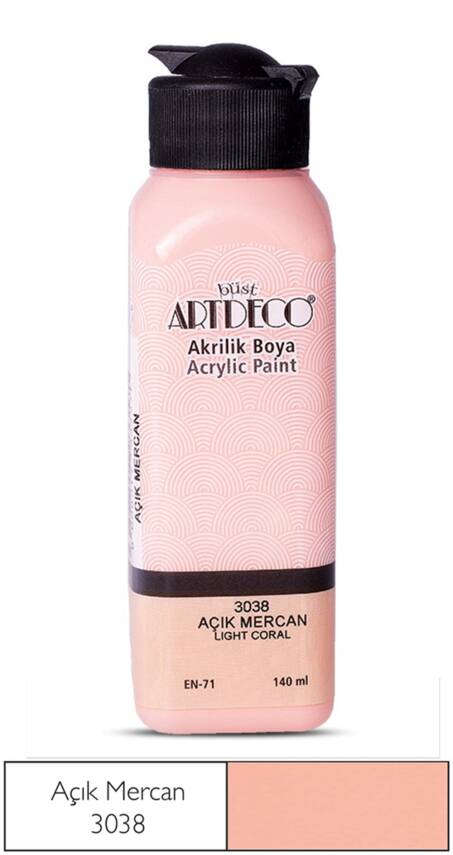 Artdeco Acrylic Paint 140 ml 3038 Light Coral - 1