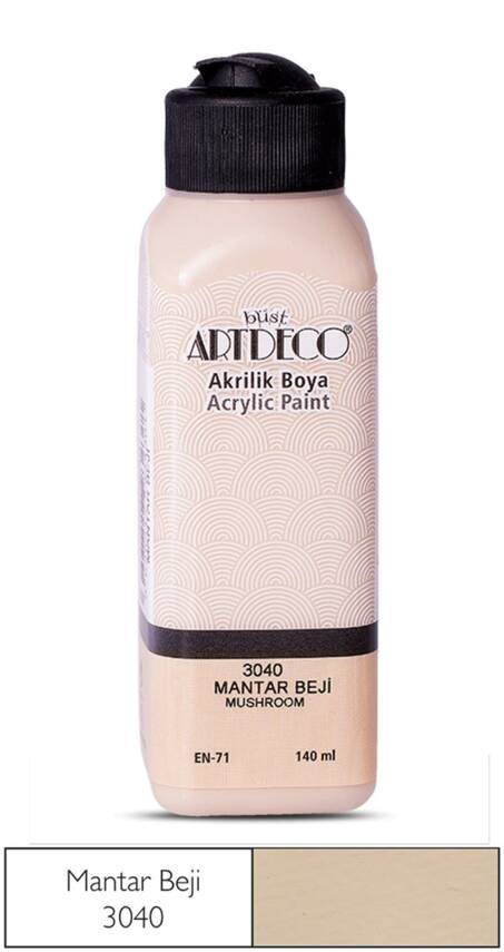 Artdeco Acrylic Paint 140 ml 3040 Mushroom Beige - 1