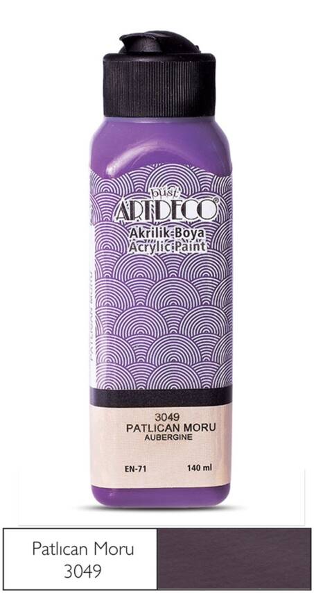 Artdeco Acrylic Paint 140 ml 3049 Eggplant Purple - 1