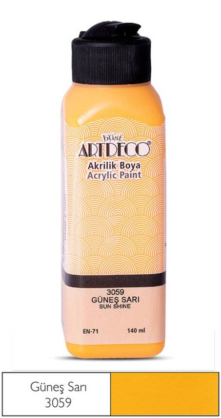 Artdeco Acrylic Paint 140 ml 3059 Sun Yellow - 1