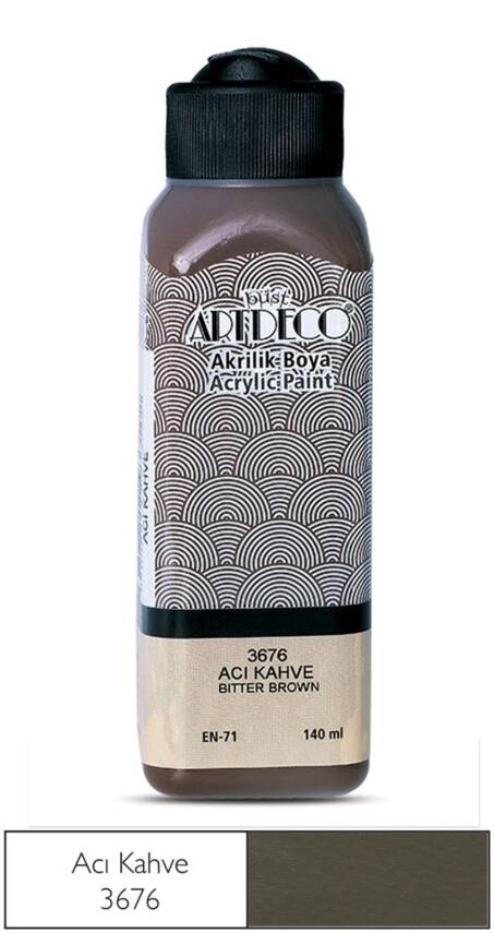 Artdeco Acrylic Paint 140 ml 3676 Bitter Coffee - 1