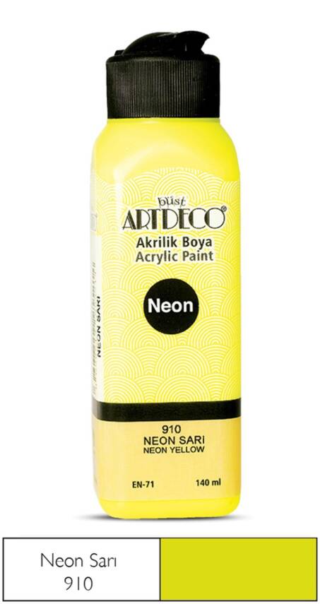 Artdeco Acrylic Paint 140 ml 910 Neon Yellow - 1