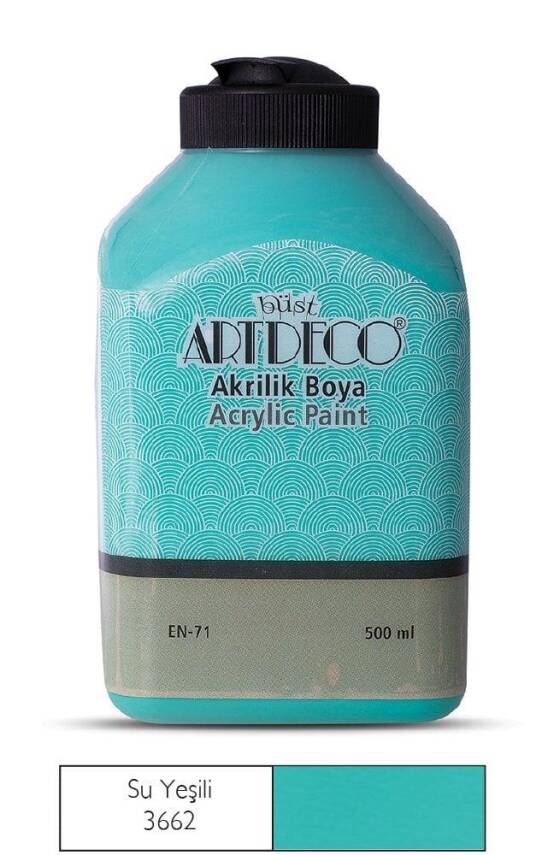 Artdeco Acrylic Paint 500 ml 3662 Water Green - 1