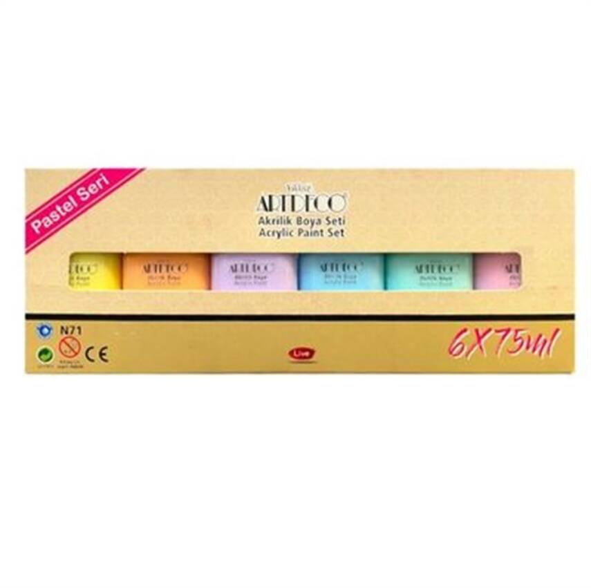 Artdeco Acrylic Paint Set 6*75 ml Pastel Colors - 1