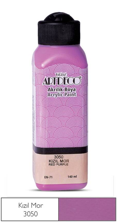 Artdeco Akrilik Boya 140 ml 3050 Kızıl Mor - 1