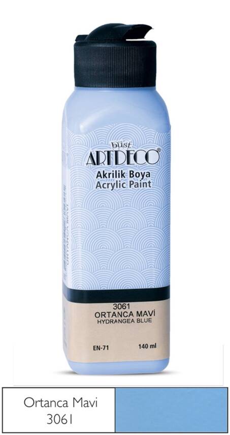 Artdeco Akrilik Boya 140 ml 3061 Ortanca Mavi - 1