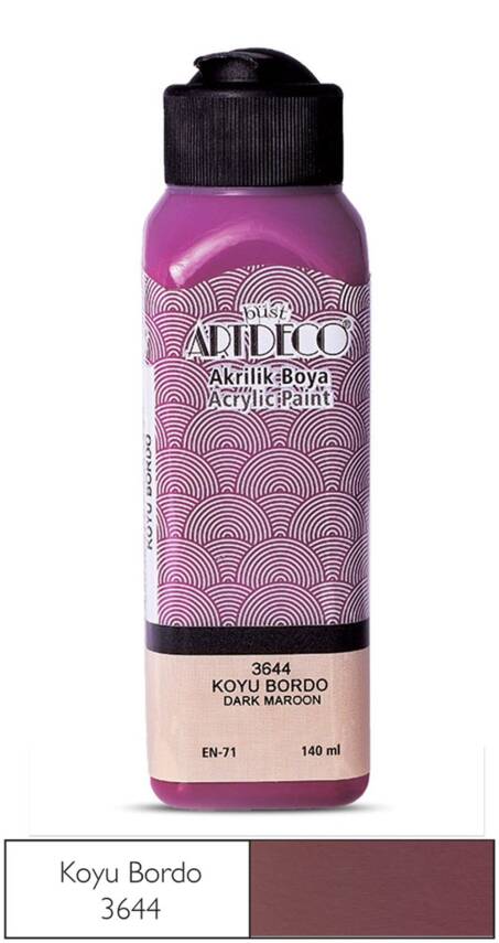 Artdeco Akrilik Boya 140 ml 3644 Koyu Bordo - 1