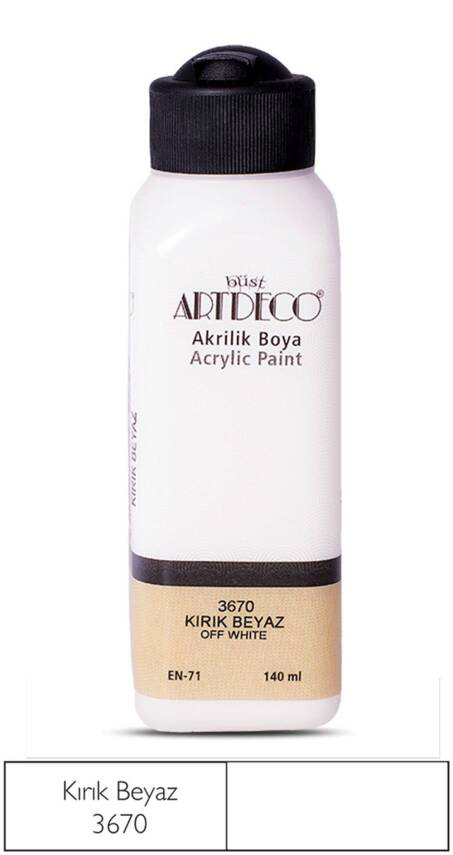 Artdeco Akrilik Boya 140 ml 3670 Kırık Beyaz - 1