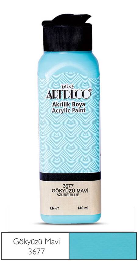 Artdeco Akrilik Boya 140 ml 3677 Gökyüzü Mavi - 1