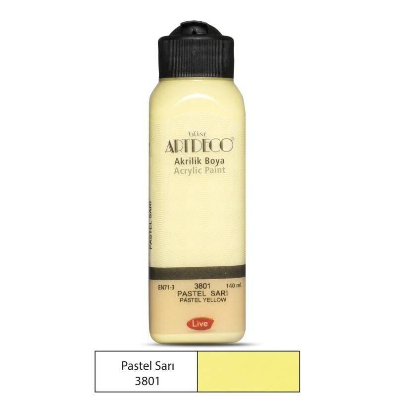 Artdeco Akrilik Boya 140 ml 3801 Pastel Sarı - 1