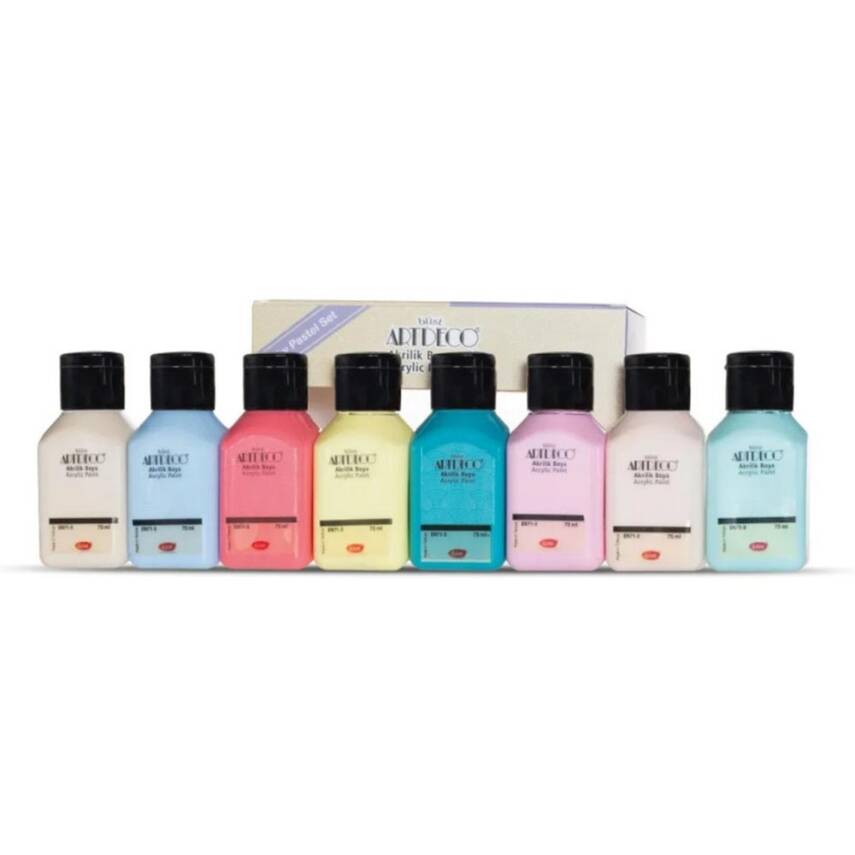 Artdeco Akrilik Boya Seti 8x75ml Smoky Pastel Renkler - 1