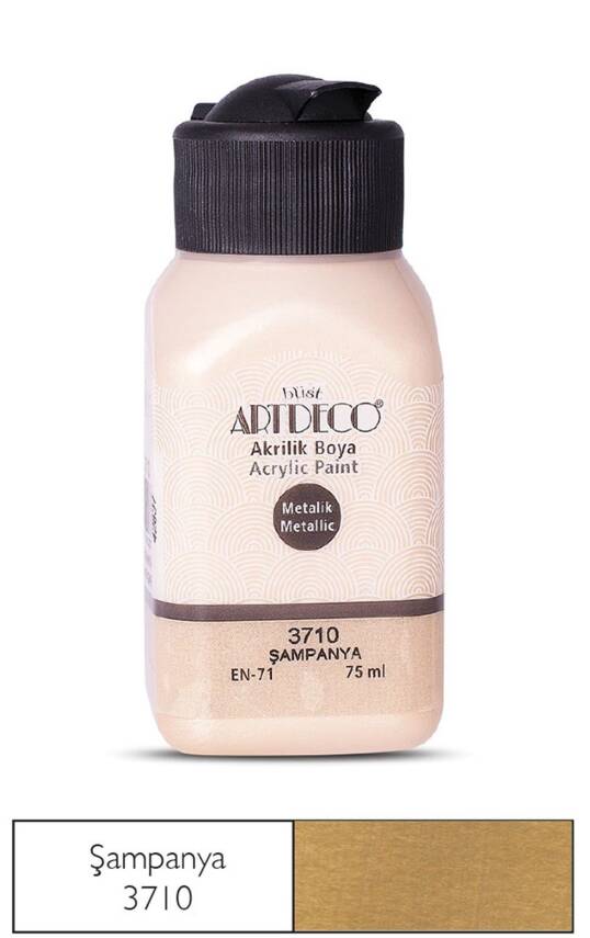 Artdeco Metalik Akrilik Boya 75 ml 3710 Şampanya - 1