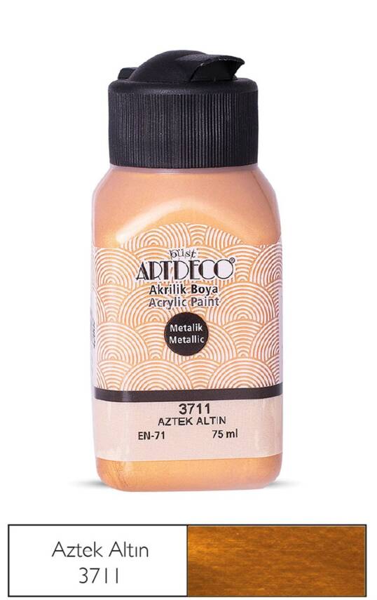 Artdeco Metalik Akrilik Boya 75 ml 3711 Aztek Altın - 1