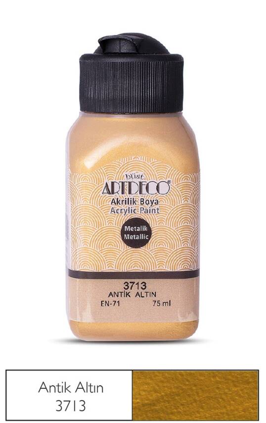 Artdeco Metalik Akrilik Boya 75 ml 3713 Antik Altın - 1