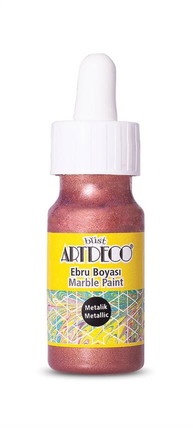 Artdeco Metalik Ebru Boyası 30 ml Bakır 28 - 2