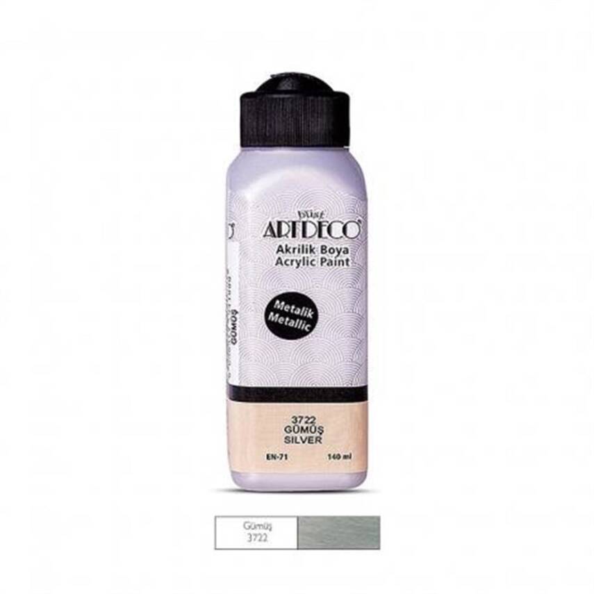 Artdeco Metallic Acrylic Paint 140 ml 3722 Silver - 1