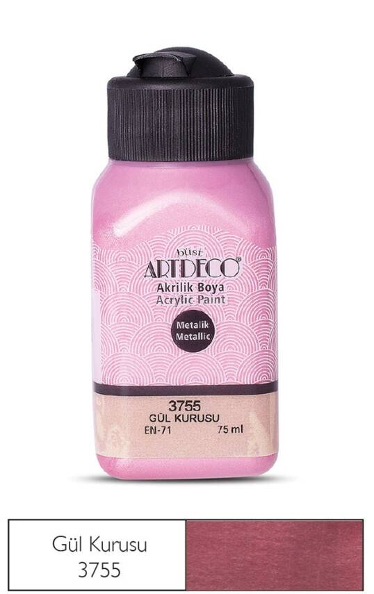 Artdeco Metallic Acrylic Paint 75 ml 3755 Dusty Rose - 1