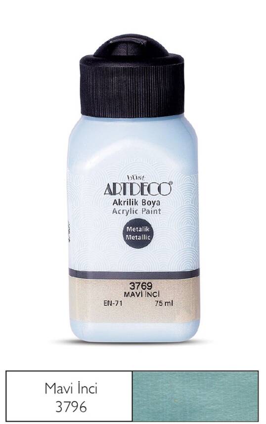 Artdeco Metallic Acrylic Paint 75 ml 3769 Blue Pearl - 1