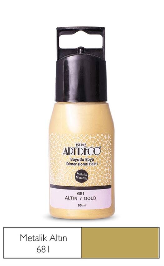 Artdeco Metallic Dimensional Paint 60 ml 681 Gold - 1