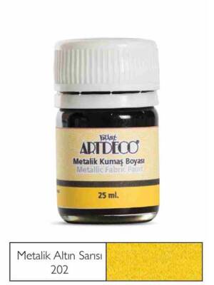 Artdeco Metallic Fabric Paint 25 ml 202 Gold Yellow