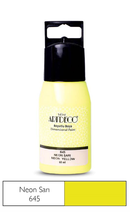 Artdeco Neon Dimensional Paint 60ml N.Yellow 645 - 1