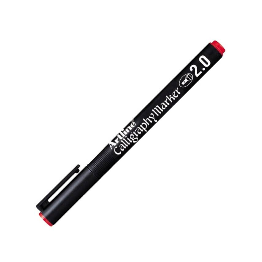 Artline 812 Permanent Calligraphy Kalemi 2.0 mm Kırmızı - 1
