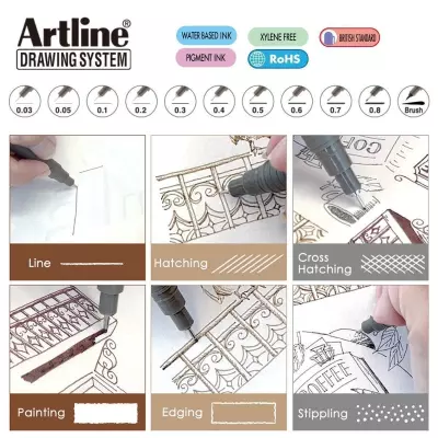 Artline Technical Drawing Pencil 0.2 mm Pale Brown - 5