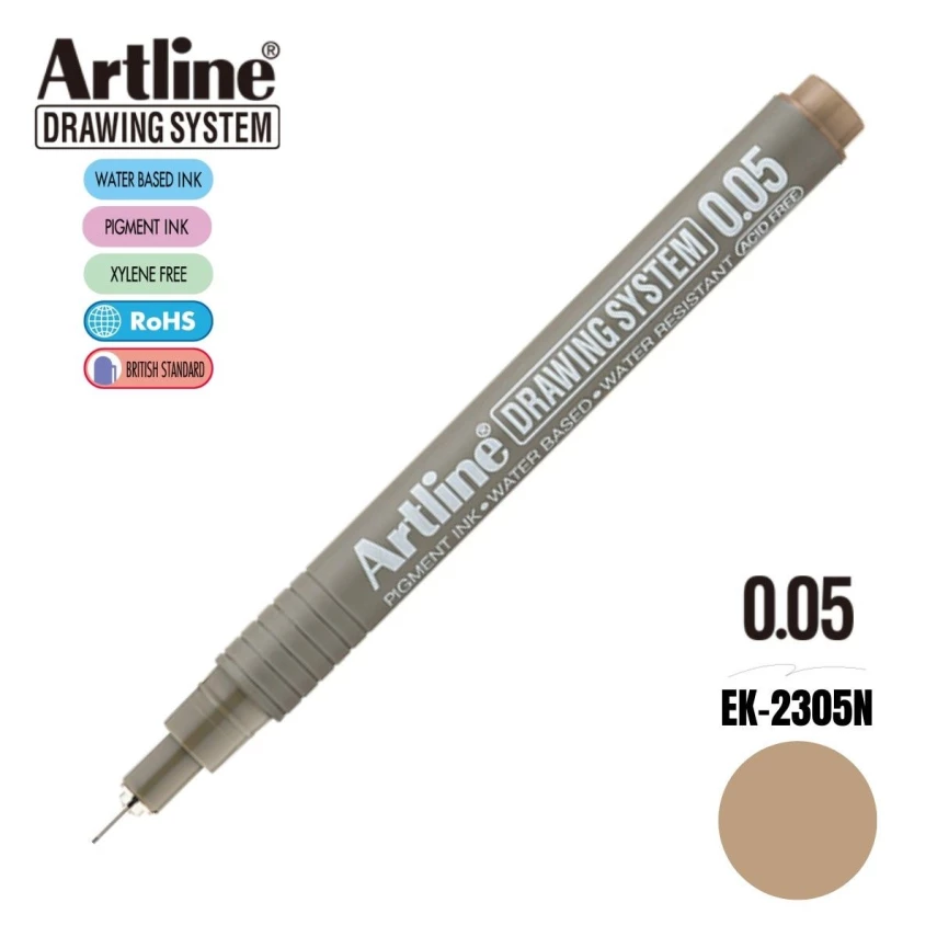 Artline Teknik Çizim Kalemi 0,05 mm Pale Brown - 1