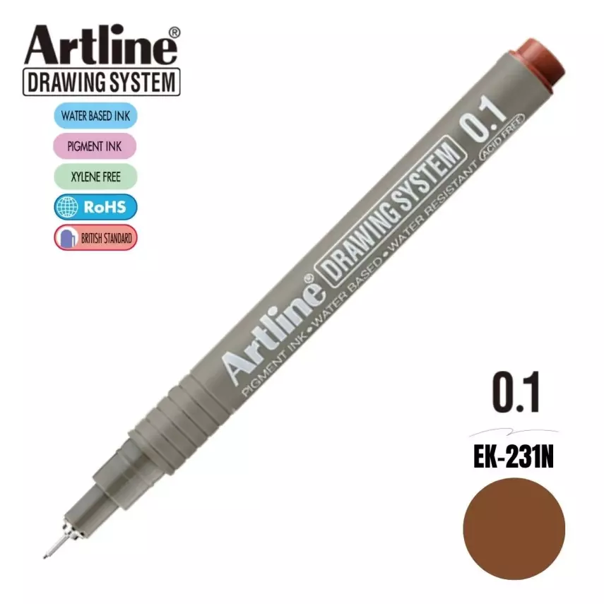 Artline Teknik Çizim Kalemi 0,1 mm Sepia - 1
