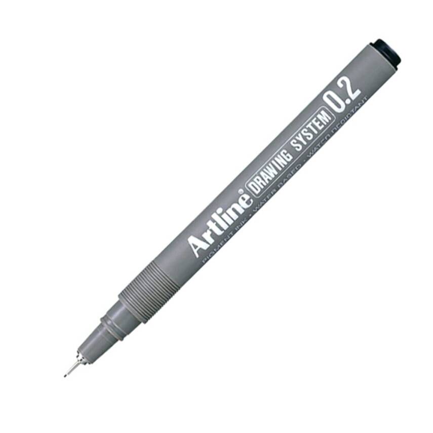 Artline Teknik Çizim Kalemi 0,2 mm Siyah - 1