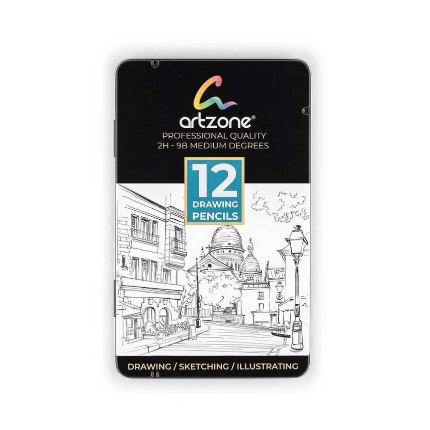 Artzone Dereceli Kalem Seti Metal Kutu 12 Parça - 1