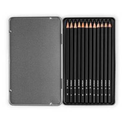 Artzone Graduated Pencil Set Metal Box 12 Pieces - 3