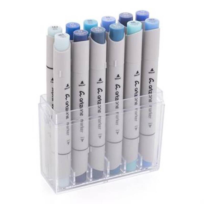 Artzone Marker Set Blue Tones 12-pack - 1
