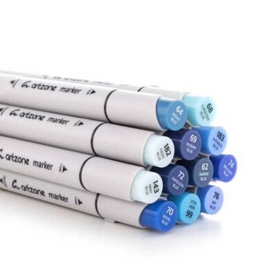 Artzone Marker Set Blue Tones 12-pack (1)