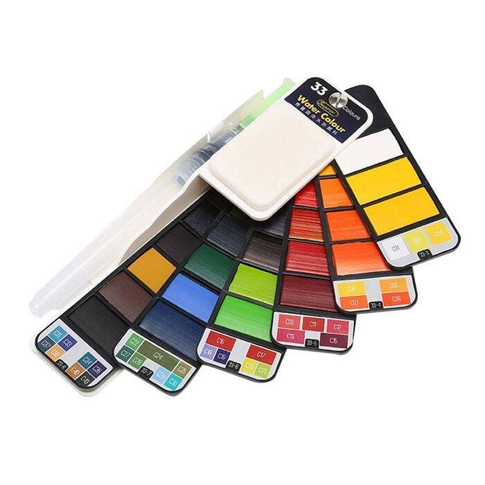 Artzone Portable Watercolor Set 33 Colors - 1