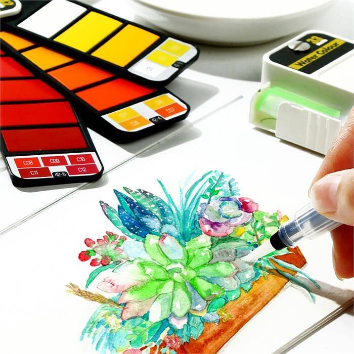 Artzone Portable Watercolor Set 33 Colors - 4