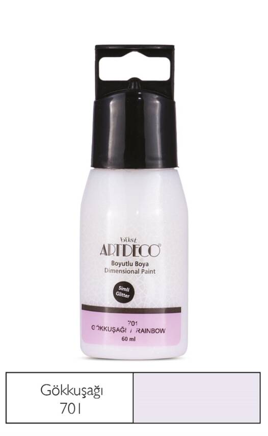 Atdeco Simli Boyutlu Boya 60 ml 701 Gökkuşağı - 1