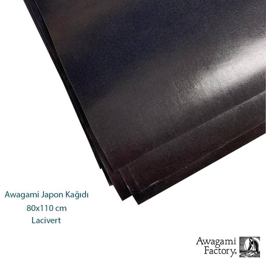 Awagami Ahar Japanese Paper 80x110 cm Navy Blue 65 gr - 1