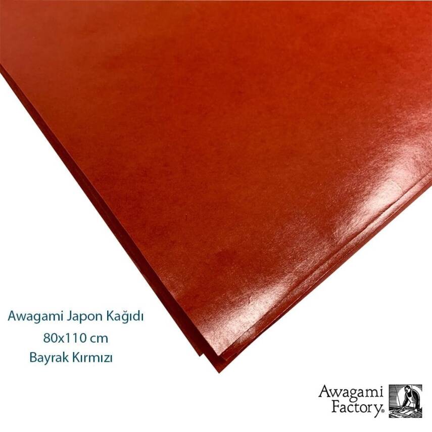 Awagami Aharlı Japon Kağıdı 80x110 cm Bayrak Kırmızı 65 gr - 1