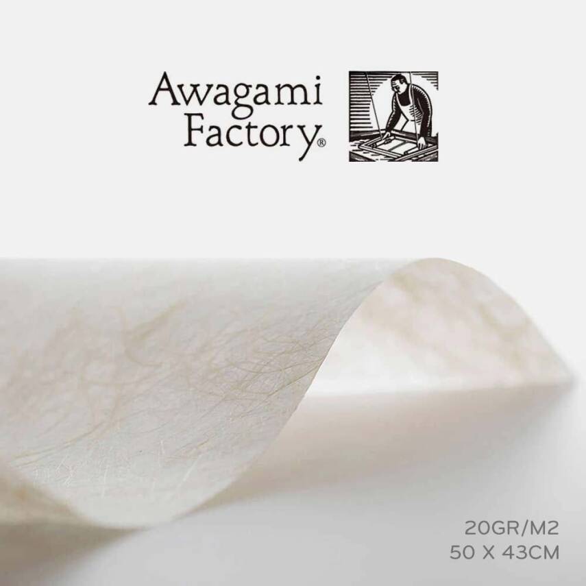 Awagami Japanese Paper Hinging Thick 20 Gr/M2 50X43 Cm 10 Pack - 1