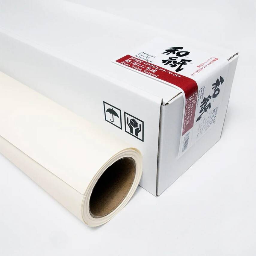 Awagami Japanese Paper Kozo Thick Natural Roll 70 Gr/M2 111.8X15 m IJ0345 - 2