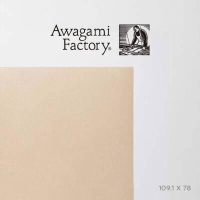 Awagami Japanese Paper Shin Inbe Thick Pear Brown 105 Gr/M2 109.1X78.8 Cm