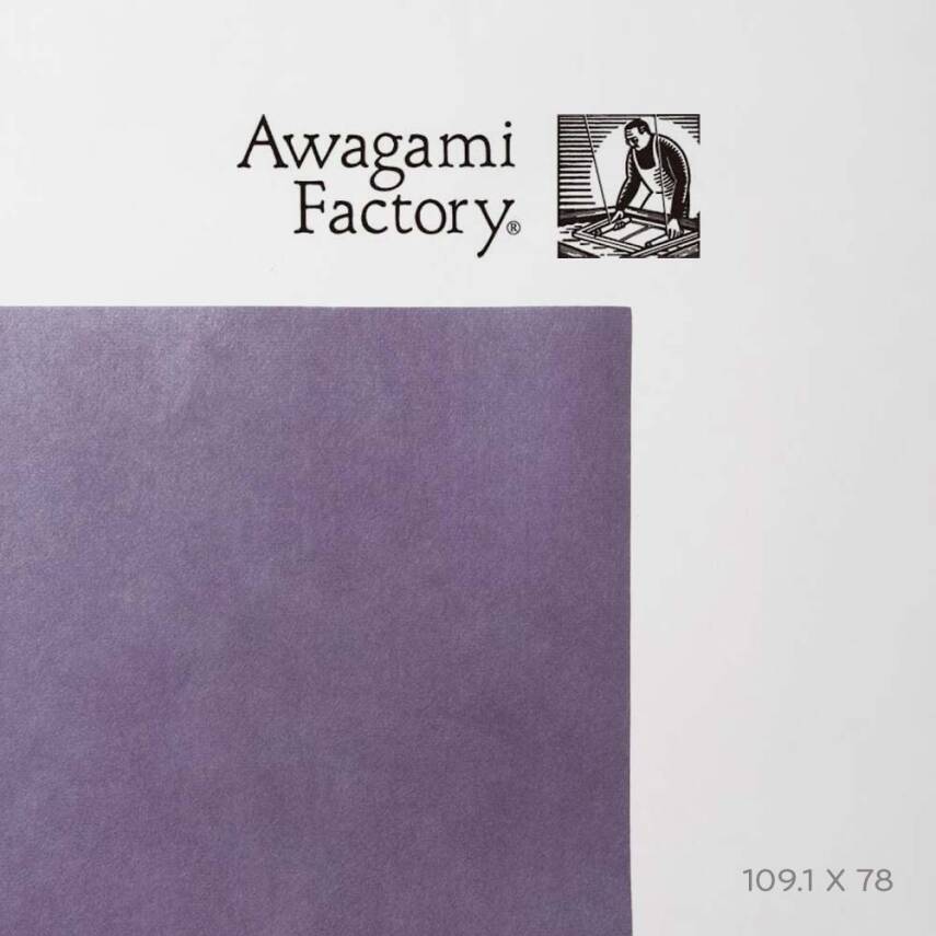 Awagami Japanese Paper Shin Inbe Thick Ultramarine 105 Gr/M2 109.1 X 78.8 Cm - 1